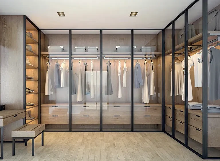 glass closet doors