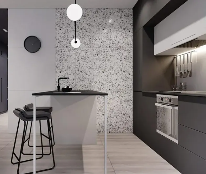 Contemporary Kitchen Cabinets UV Lacquer With Particle Board-GK-034-8