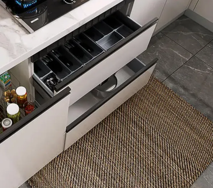 Modern Black And White Kitchens Melamine With Particle Board-GK-027-4