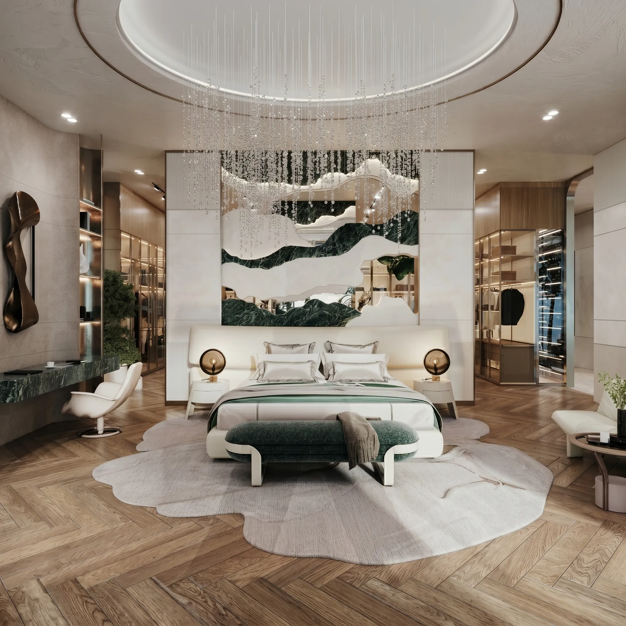 Luxury Modern bedroom - whole house customization