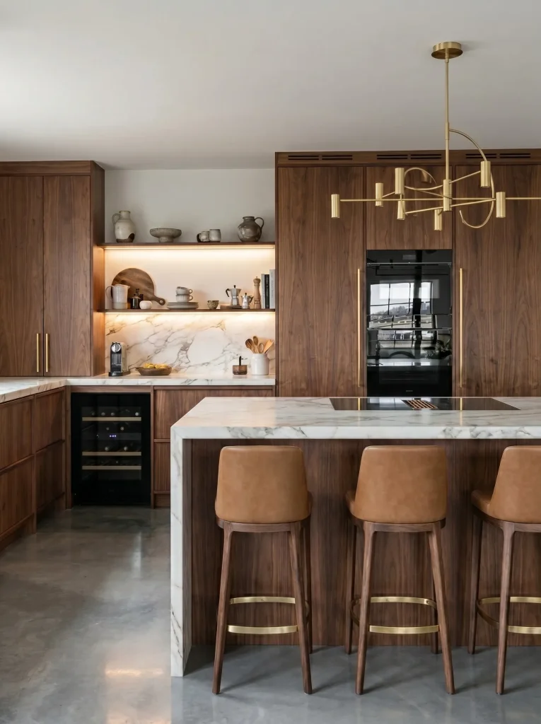 Luxury Walnut Wood kitchen