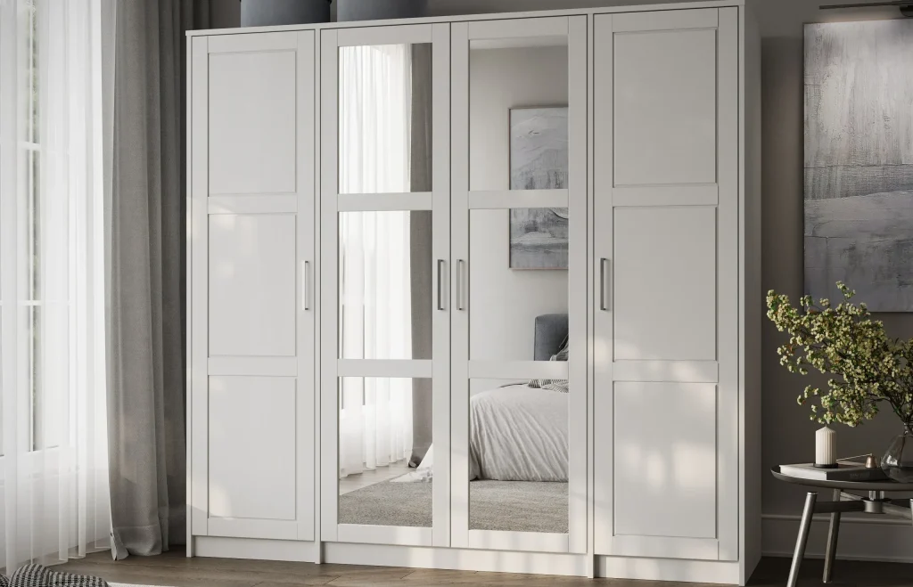 mirrored armoire wardrobe