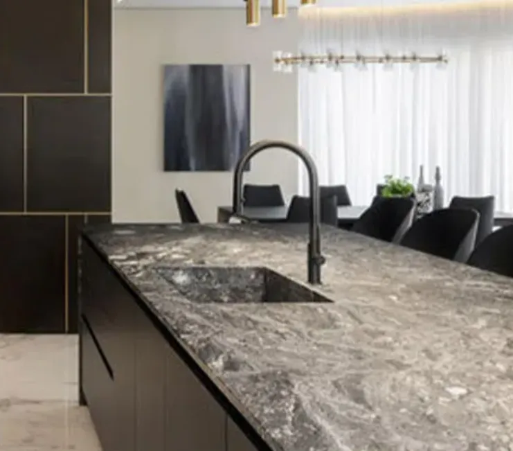 Contemporary Kitchen Cabinets UV Lacquer With Particle Board-GK-034-7
