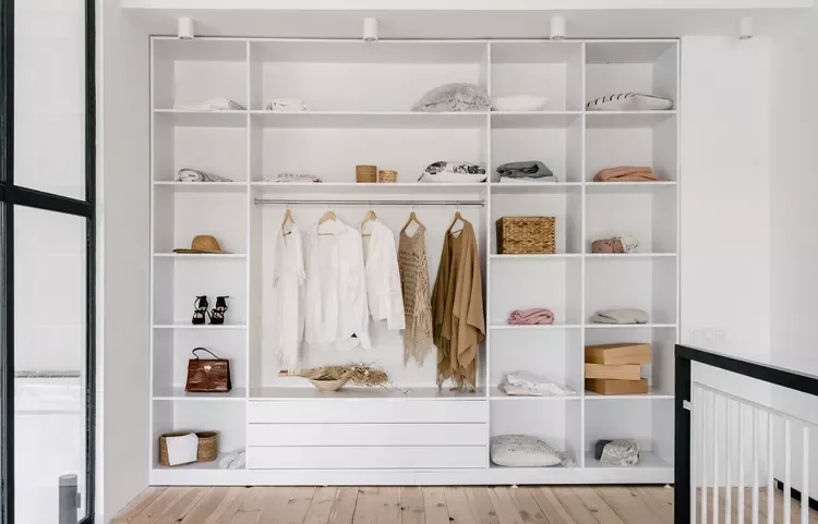 Open wardrobe