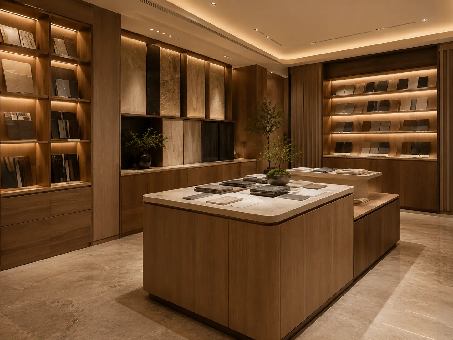 Custom Integrated Door Wall Cabinet System in showroom