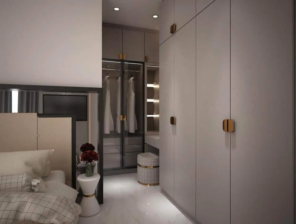 built in coat closet modular with drawers