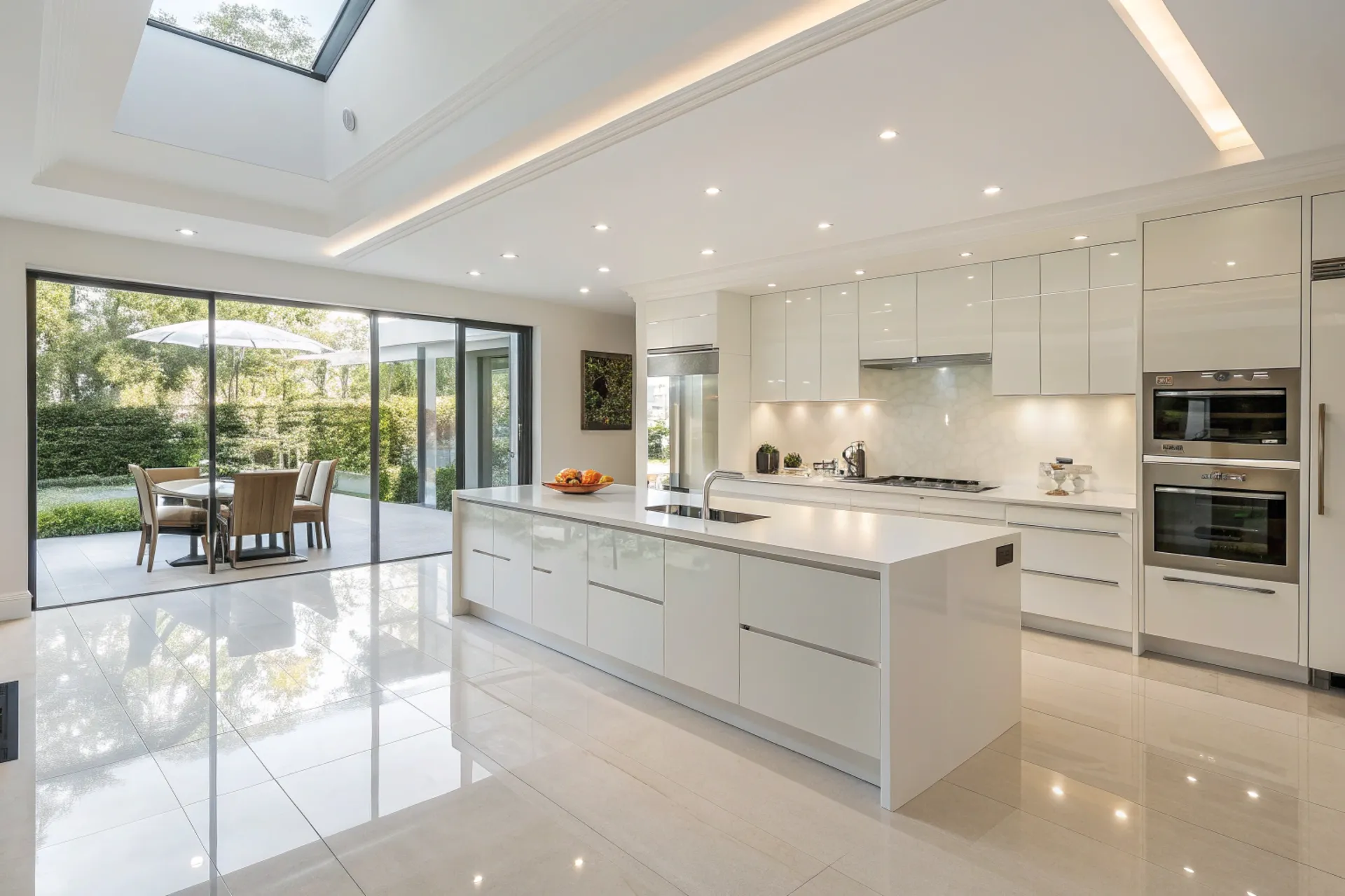 modern-white-kitchen cabinets
