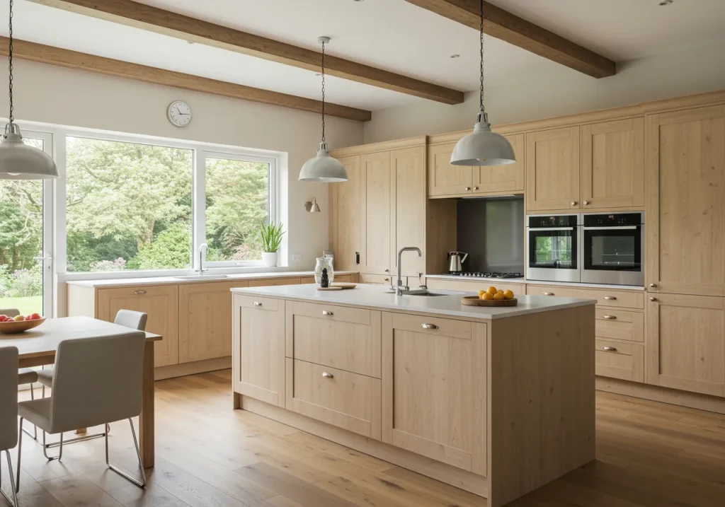 light Wooden kitchen cabinets