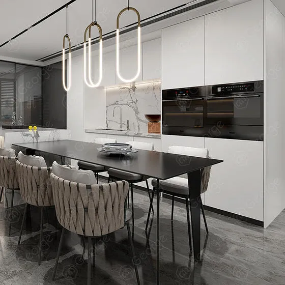 Melamine White Kitchen With Particle Board-GK-095-6