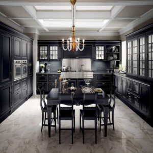Black PVC Kitchen Cabinet-006