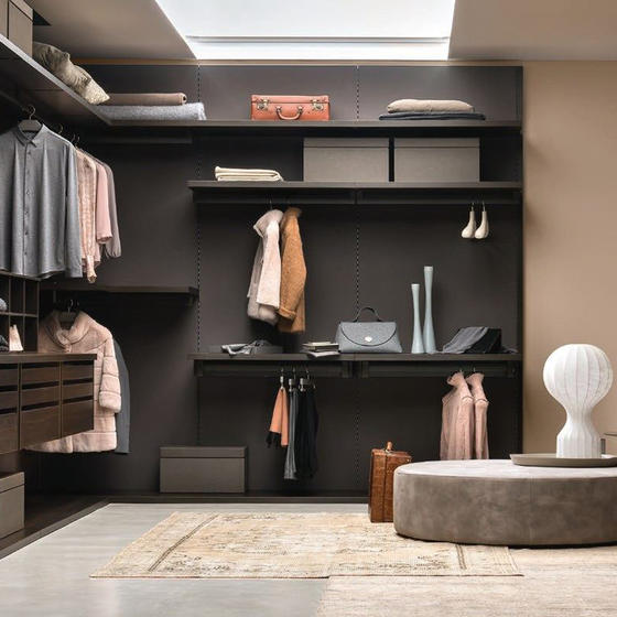 Small walk in wardrobe melamine with particle board-GW-065