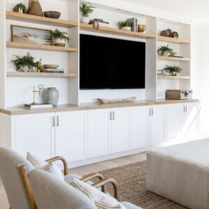 White cabinet living room melamine with particle board-GT-005