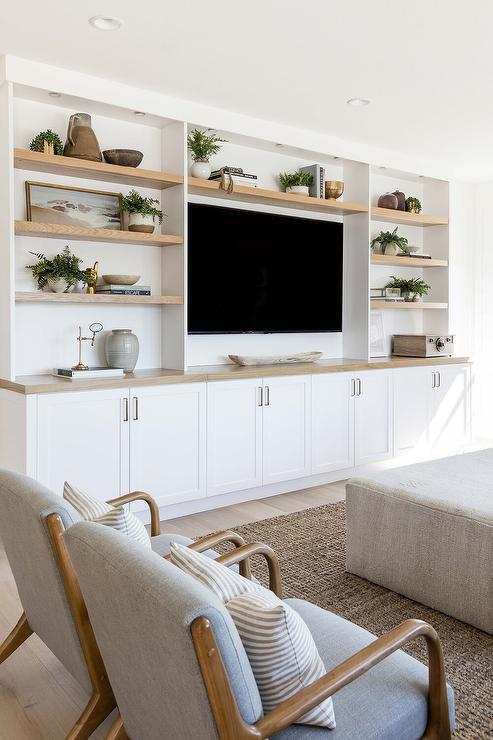 White cabinet living room melamine with particle board-GT-005