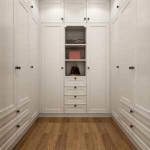 White wardrobe PVC with HDF-GW-044