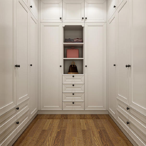 White wardrobe PVC with HDF-GW-044