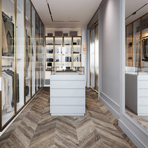 Bedroom with walk in closet melamine with particle board-GW-122