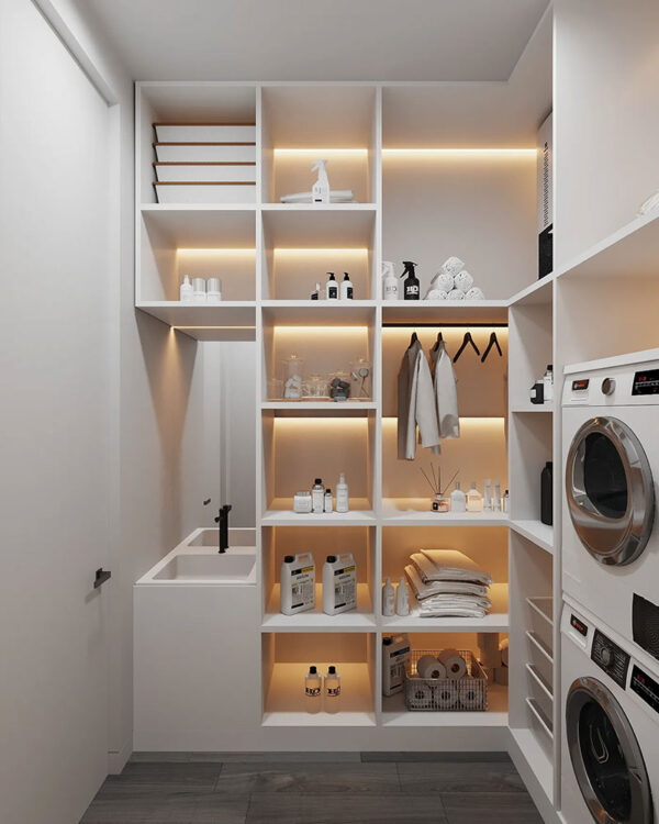 Laundry room cabinets melamine with particle board-GL-001