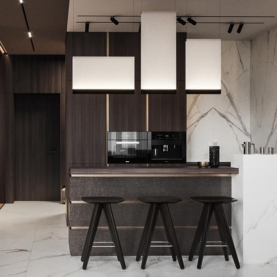 Modern Grey Kitchen Cabinets Melamine with Particle Board-GK-042