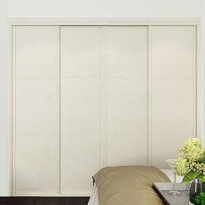 White wardrobe PVC with HDF-GW-042