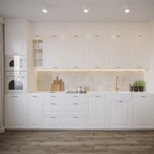Classical Kitchen Cabinets PVC with HDF-GK-004