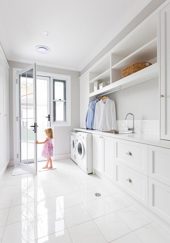Laundry room storage cabinets PVC with HDF-GL-011