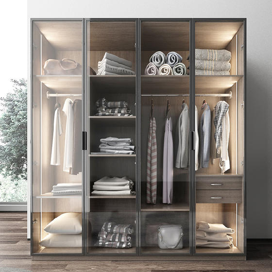 Freestanding wardrobe melamine with particle board-GW-123