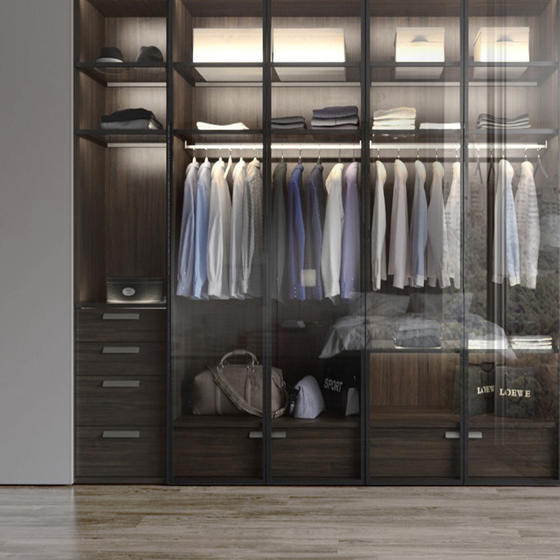 Modern closet melamine with particle board-GW-089