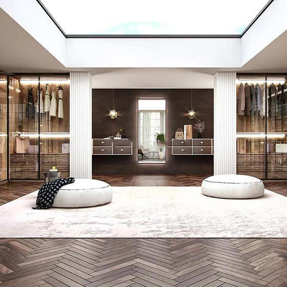Custom walk in closet tempered glass-GW-006