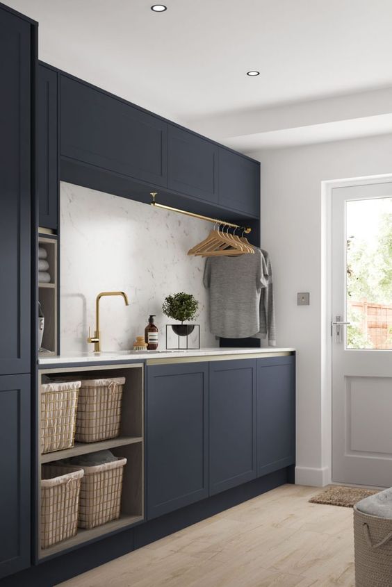 Laundry cupboards pvc with hdf-GL-005