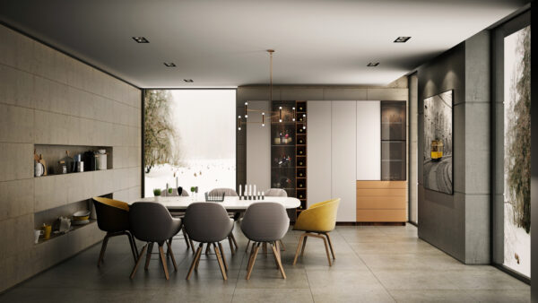 dining room china cabinet melamine with particle board GD-004