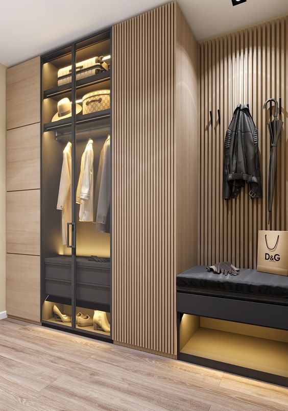 living room display cabinet PVC with HDF GE-008
