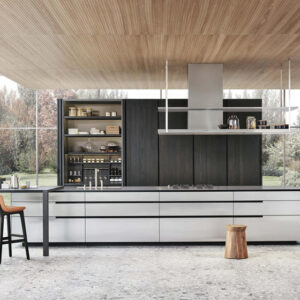 Modern kitchen cabinet colours melamine with particle board-GK-044