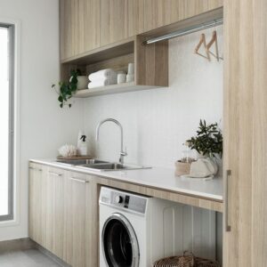 Laundry hamper cabinet melamine with particle board-GL-008