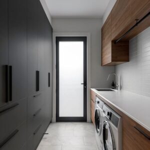 Washing machine cupboard UV Lacquer with particle board-GL-013