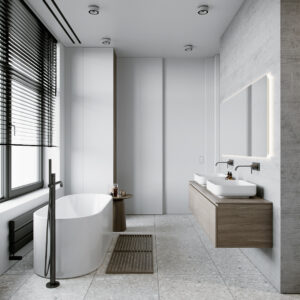 Small bathroom cabinet melamine with particle board-GB-003