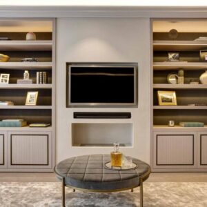 White cabinet living room melamine with particle board-GT-009
