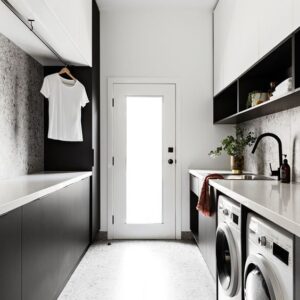 Laundry room cabinets UV Lacquer with particle board-GL-002