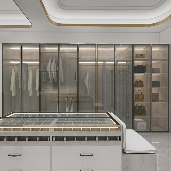 Walk in wardrobes melamine with particle board-GW-081