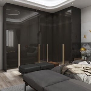 Wardrobes for sale UV Lacquer with particle board-GW-100