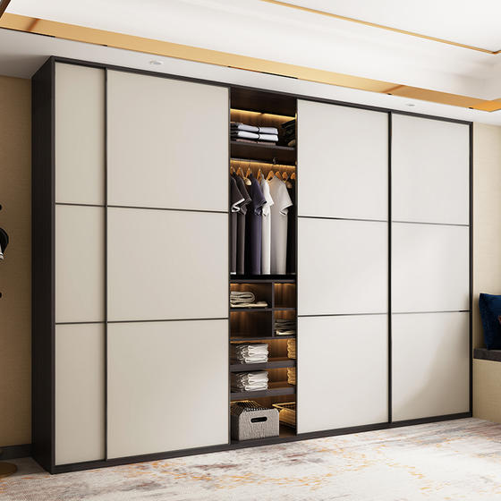 melamine 002 White wardrobe with drawers melamine with particle board-GW-023
