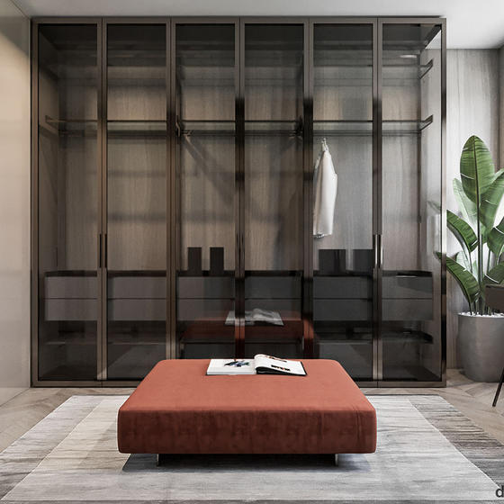 Walk in closet design tempered glass -GW-003