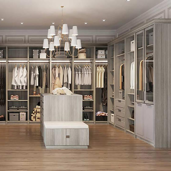 Wardrobe room PVC with HDF-GW-043