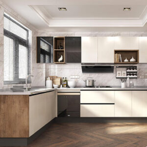 Melamine Kitchen Cabinets Melamine with Particle Board-GK-039