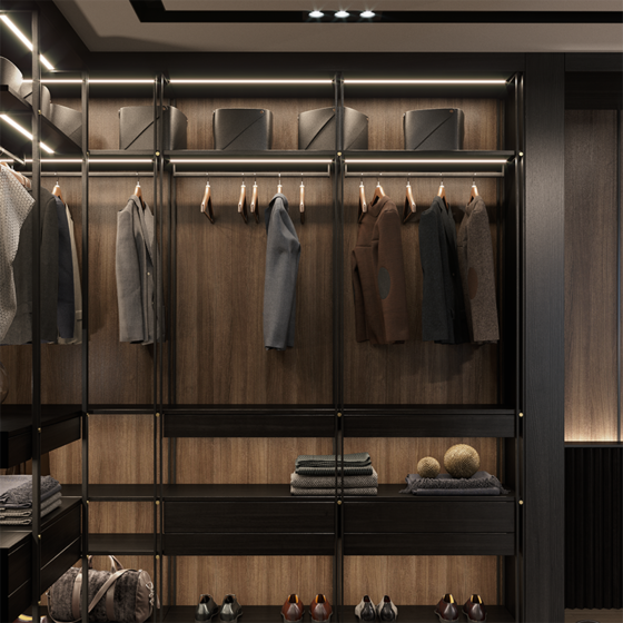 Walk in closet systems open door with particle board-GW-105