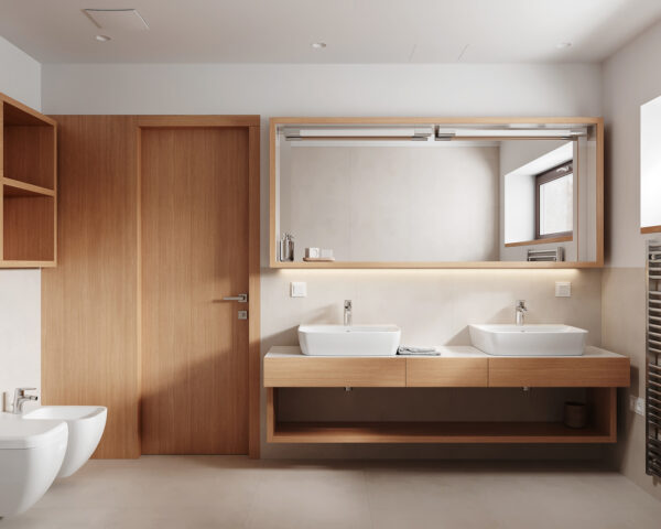 Bathroom wall cabinet melamine with particle board-GB-002