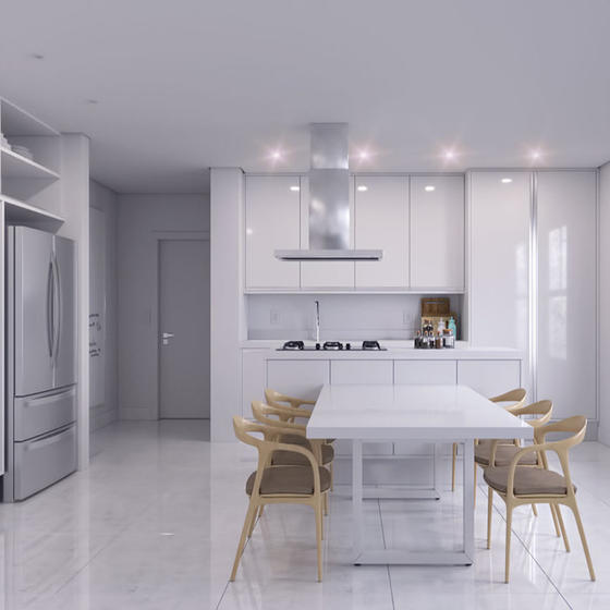 Modern Silver Kitchen UV Lacquer with Particle Board-GK-092