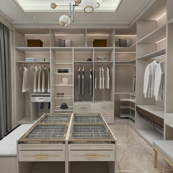 Luxury walk in closet PVC with HDF-GW-111