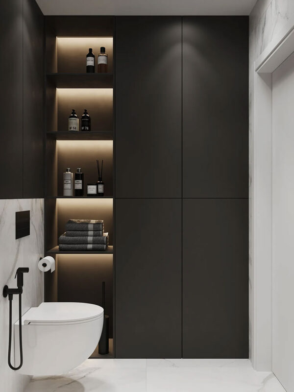 Toilet cabinet UV Lacquer with particle board-GB-008