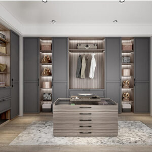 Walking in wardrobes PVC with HDF-GW-054