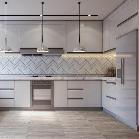 Modern Cabinets Melamine with Particle Board-GK-043